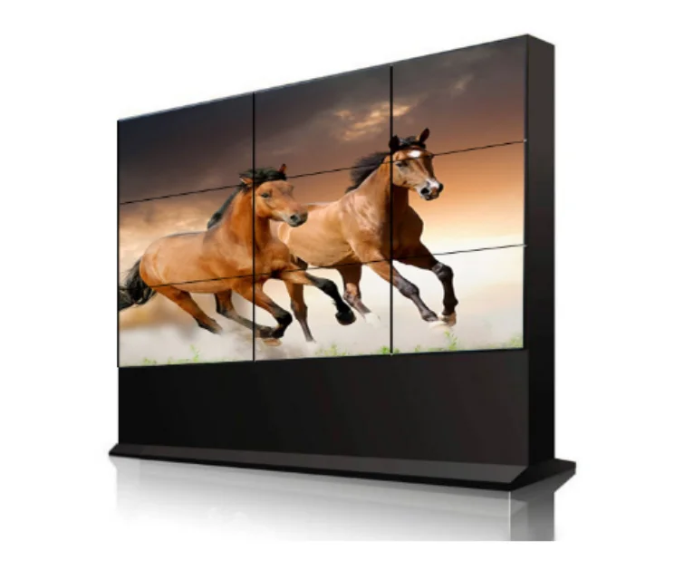24/7 Indoor Video Wall 700 nits LED Backlit 49 55 inch Splicing Screen Tv Display Wallmount Narrow Bezel 0.88mm LCD Video Wall