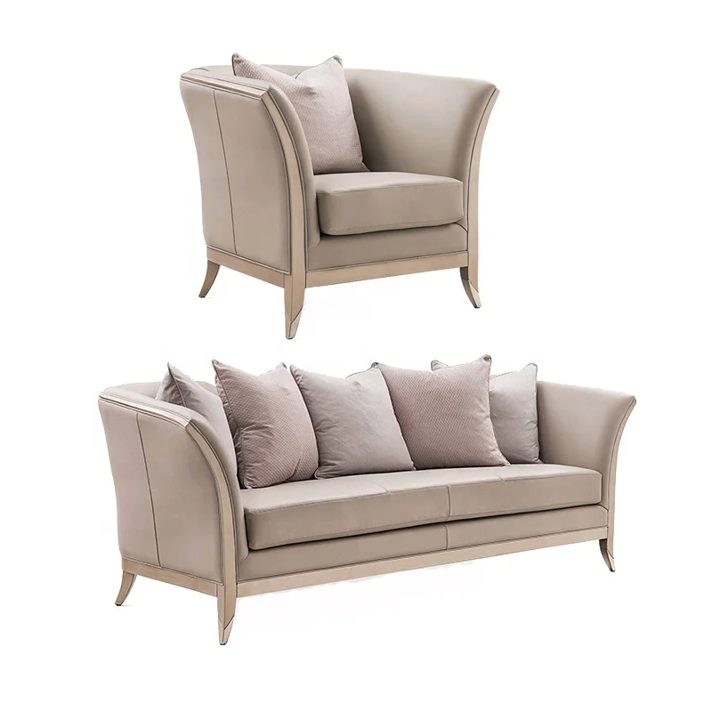 foshan classic Italian French style Modern Fabric Sofas Living Room Furniture sectional couch set