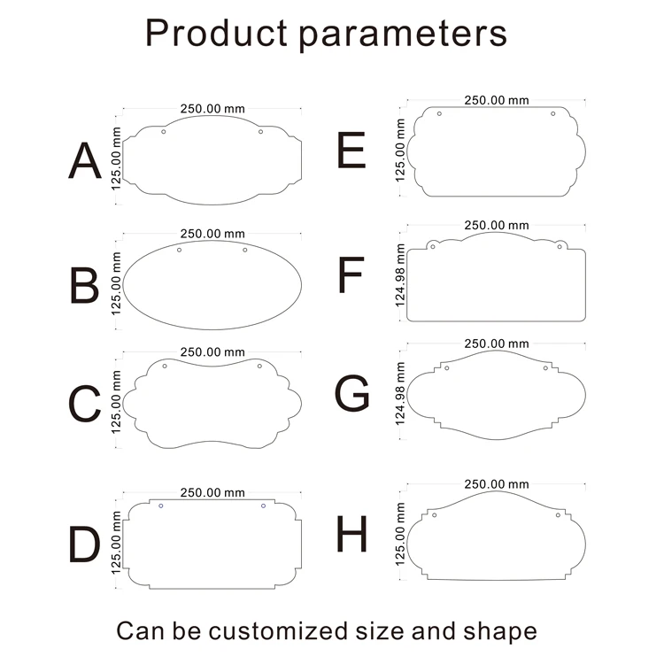 Unfinished bamboo Plaque Hanging Wall Door Sign Blank Rustic Wooden Blank Plaques Word Family Name Sign for Home/Office