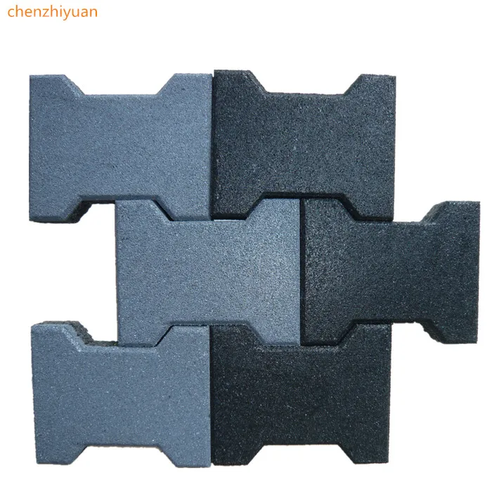 Non slip walkway horse stable dog bone rubber floor tiles