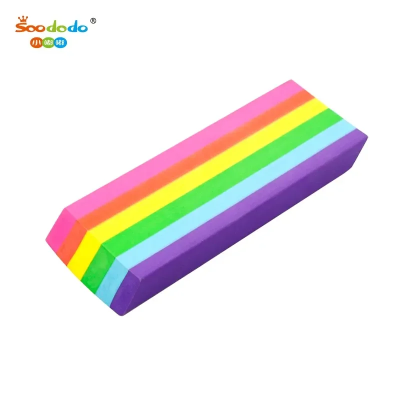 XDDU-3 sododo top selling popular children's rainbow striped eraser