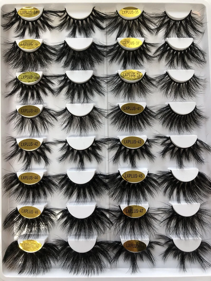 Wholesale Custom logo 3D Mink Strip Lashes Full strip Lashes Private Label Mink Eyelash Packaging Boxes