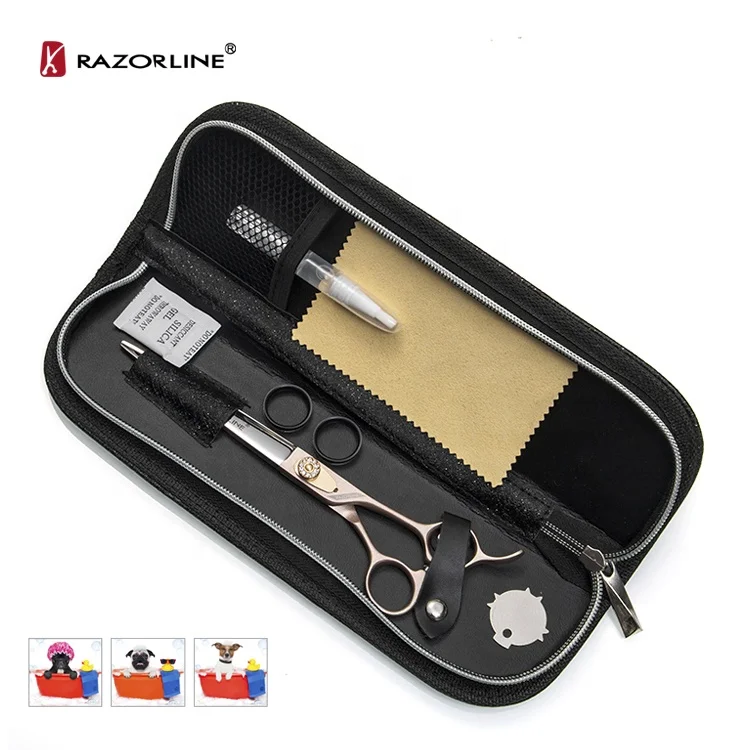 Professional Pet Scissors Set 440c Straight Shears Pet-grooming-scissors Thinning Curved Scissors
