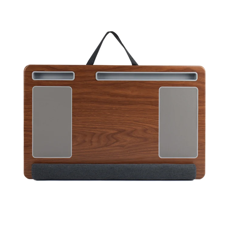 
portable laptop desk with cushion laptop stand wood for bed and sofa computer riser notebook stand with soft cushion 