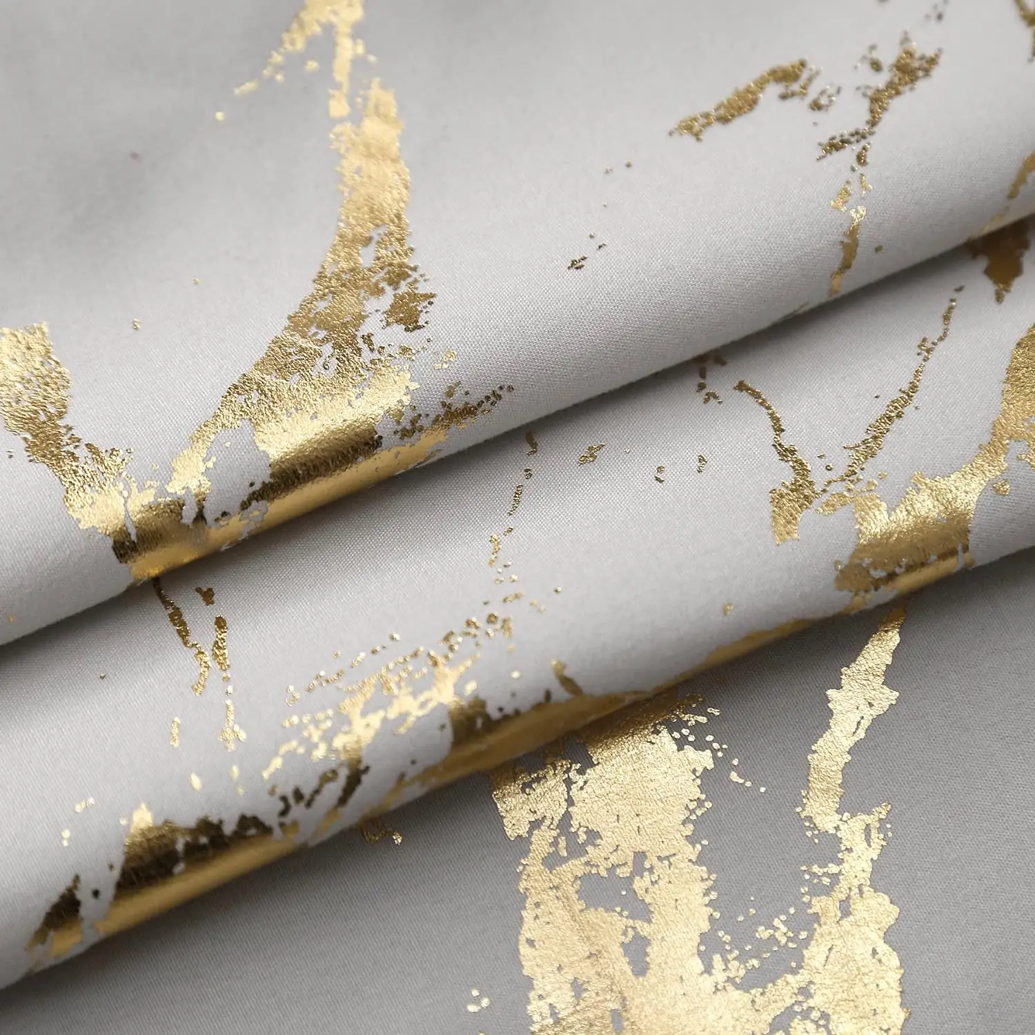 CF HPS16 Gold Foil Print shower curtain waterproof wholesale custom printed bathroom shower set curtain rugs and bathroom set