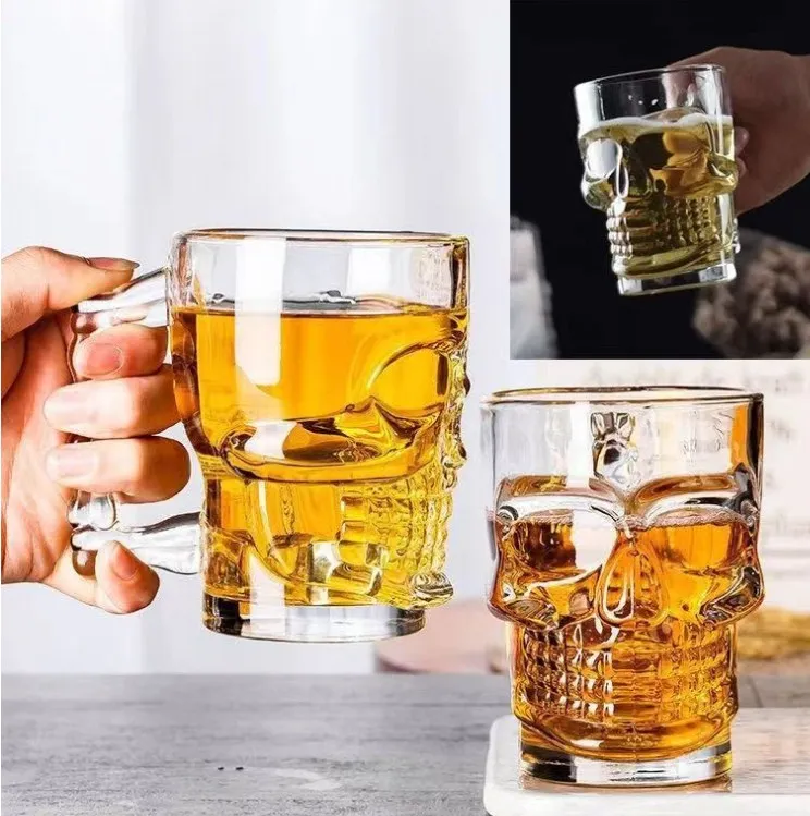 500ml  skull mug grimacing handle mug large draft  beer cup with handles large unleaded water mug