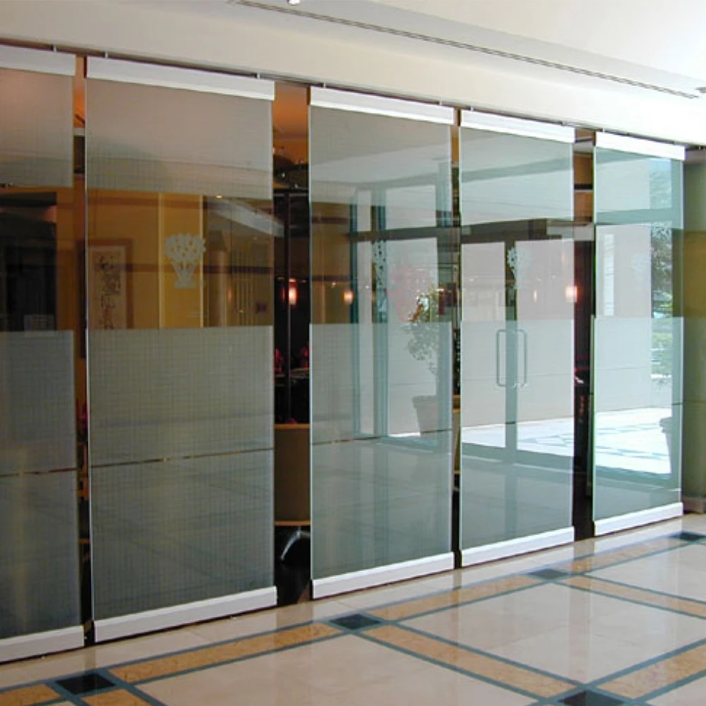 Egood office glass partition wall  aluminum exterior silding folding door