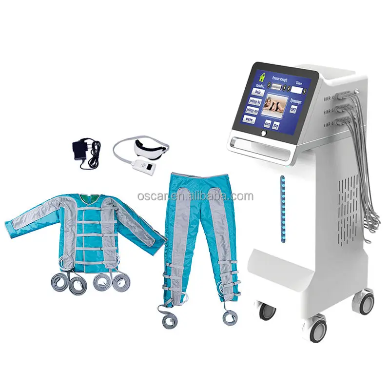 Meizi 2 in 1 presoterapia suit heat pressotherapie machine pressotherapy lymphatic drainage massage device
