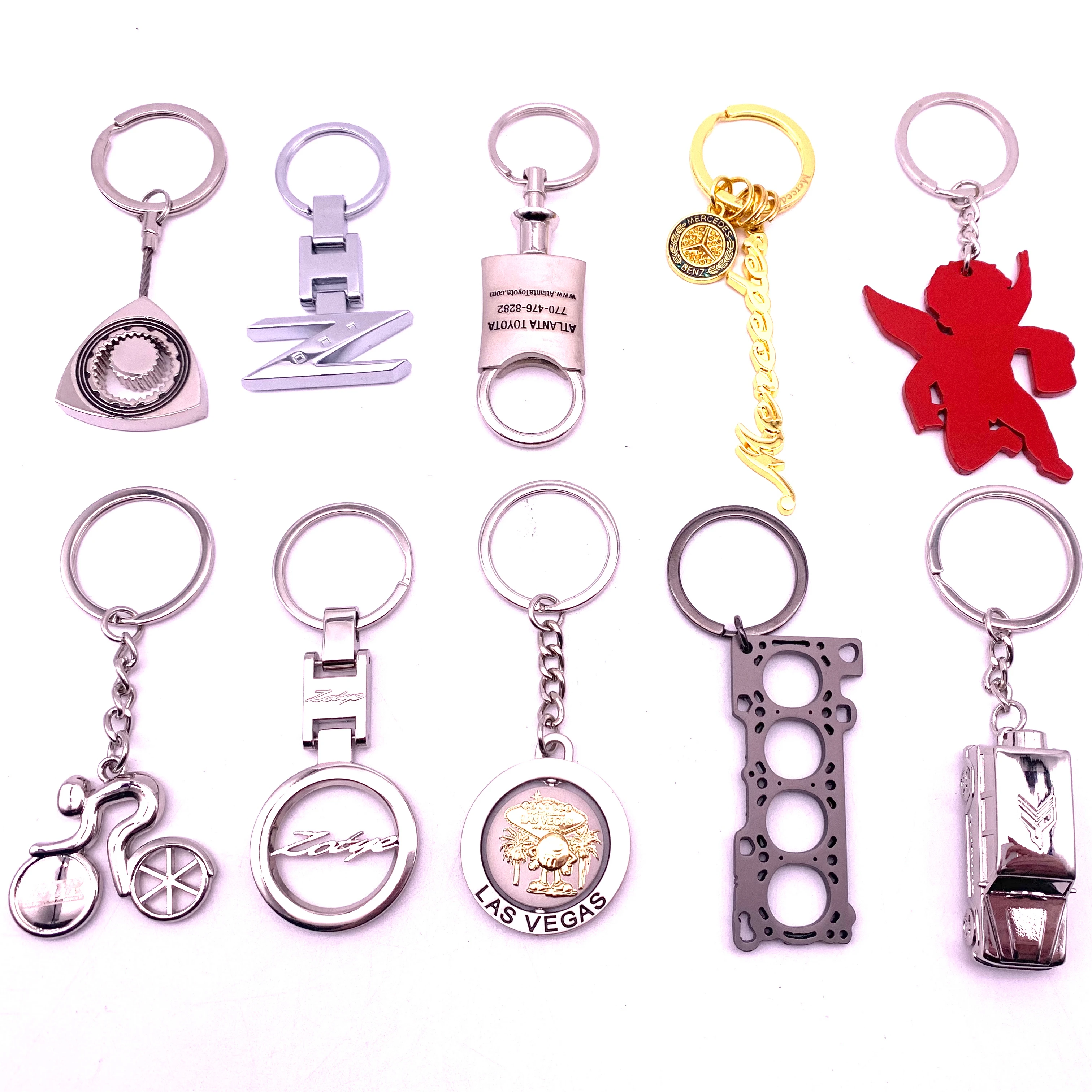 Zinc alloy keychain iron metal custom personalized enamel keyring Made in China
