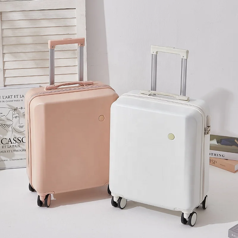 18 20 Size Customized Hand Suitcase Luggage with Soft Rubber Handle Carry on Suitcase Luggage Bag at Stock