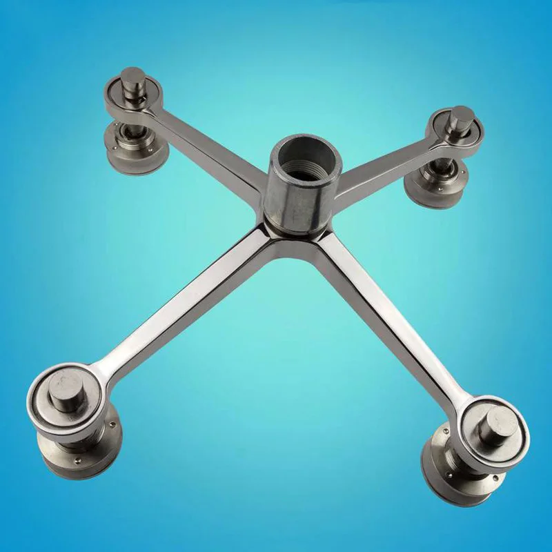 Soundproof aluminum glazing curtain wall spider glass curtain wall system