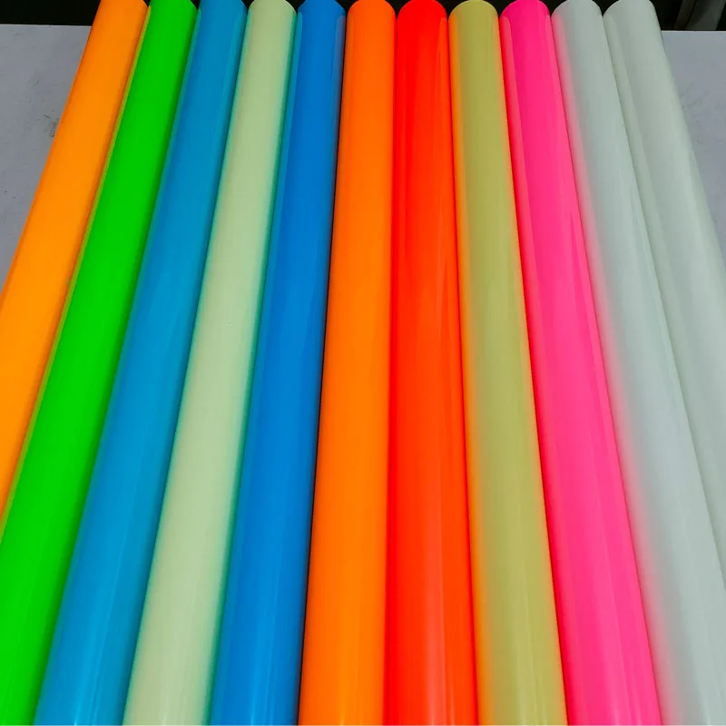 micro prismatic UV inkjet printable long afterglow roadway signs glow in the dark reflective luminous vinyl film sheet sticker