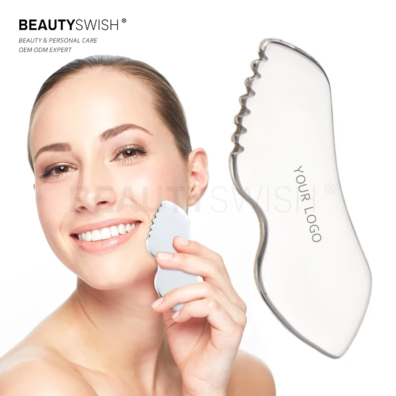 Hot Selling Body Massage Tool Guasha Scrap Skin Mini Metal Stainless Steel Gua Sha