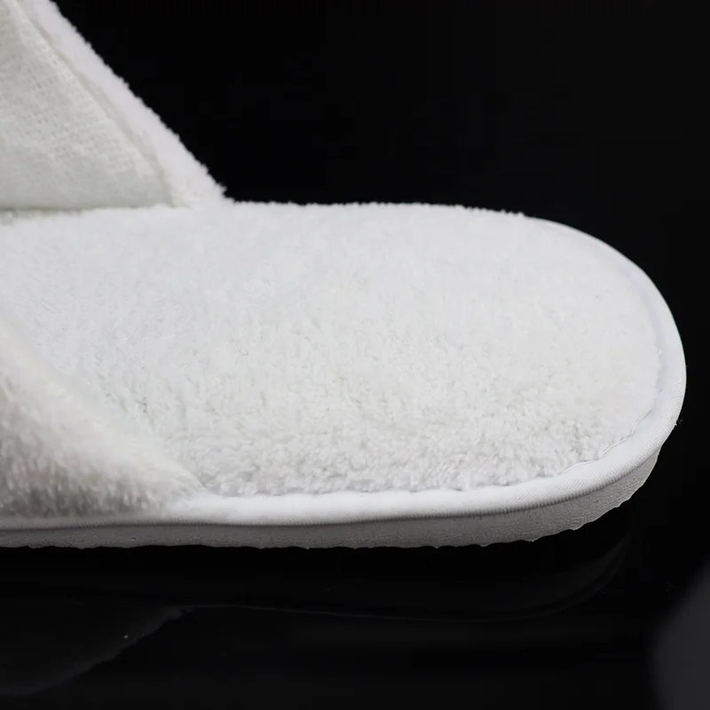 Роскошные Плюшевые принадлежности для отеля новейшего дизайна тапочки спа коралловые