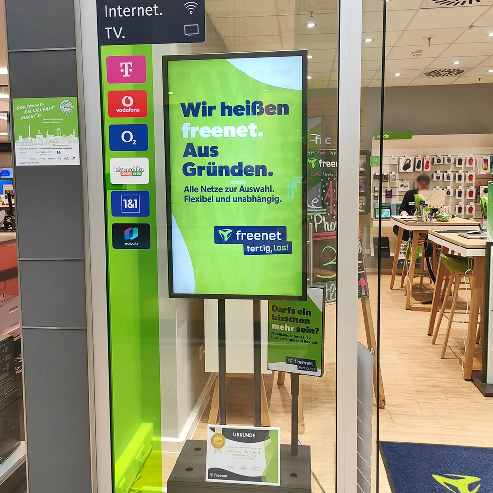 11 USA Warehouse Shipping from U.S. 49 Inch Floor standing Window Facing Hd Lcd Advertising Display Screen For Commercial