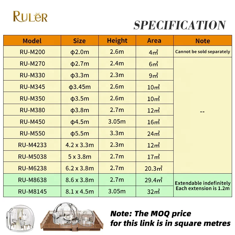 PC Starry Room Dome Camping Hotel Full Transparent Outdoor tent house