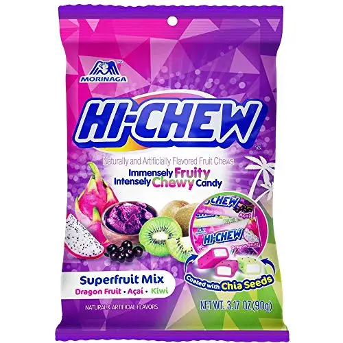 Hi-Chew Super Fruit Mix Chewy Candy, 3.17 Ounce Bag [6 per case]