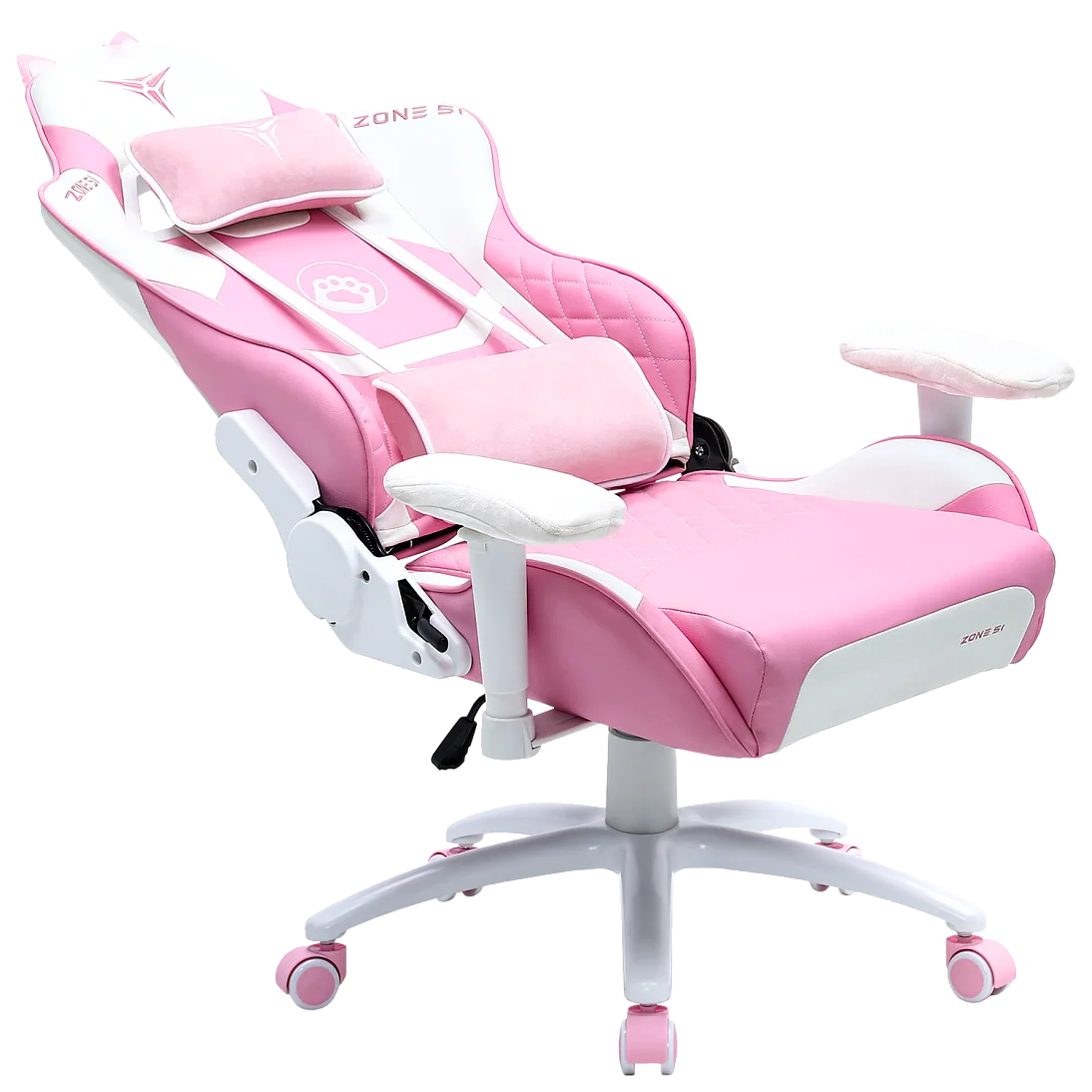 Russia hot pink girl gaming chair cat ear cute computer chair gaming metal frame high back reclining desk chairs