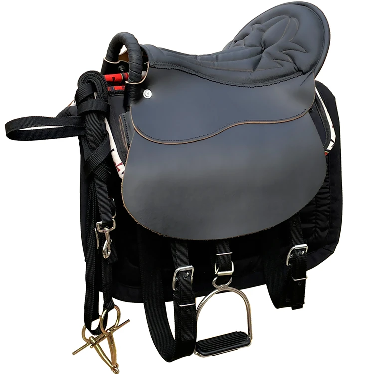 High quality western jumping leather sport horse barrel saddle
