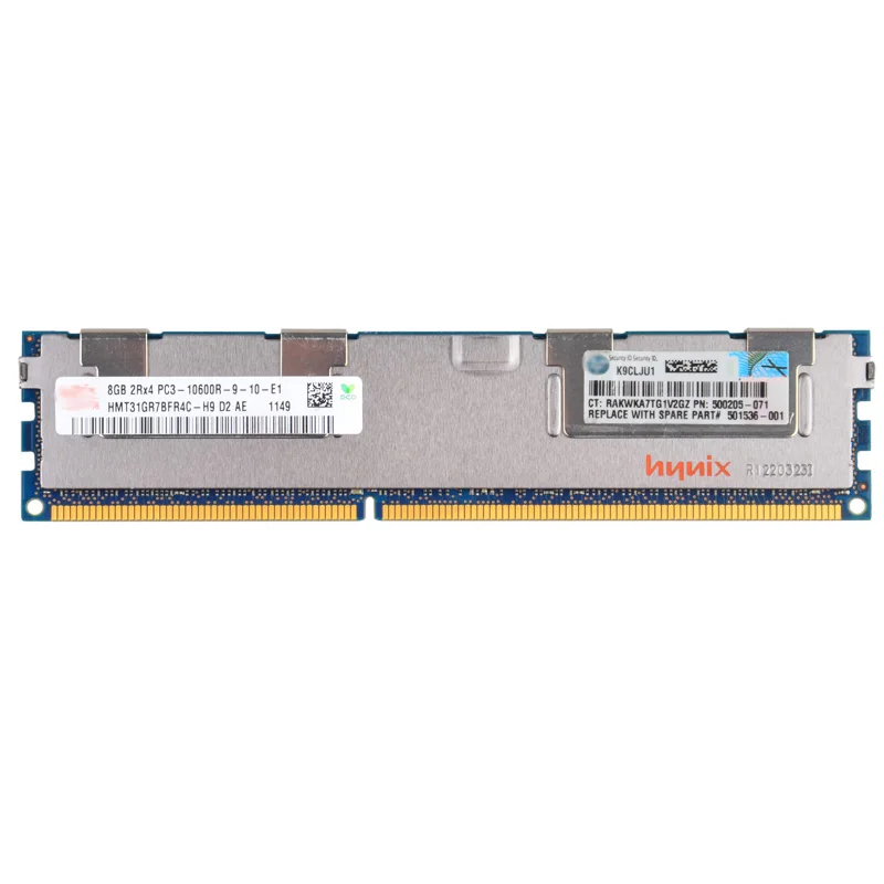 Б/у Серверная оперативная память оригинальный чип 8 Гб DDR3 1333 PC3-10600R ECC REG сервер с