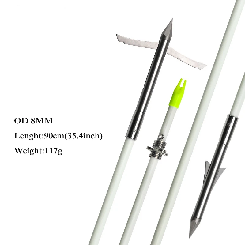 Recurve Bow Solid bowfishing Arrow Traditional Fishing and Hunting Outdoor Shooting Fishing Arrows