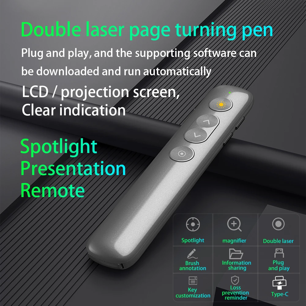 2 4 ГГц USB беспроводной пульт дистанционного управления PPT портативный ручной Презентер красная лазерная ручка для