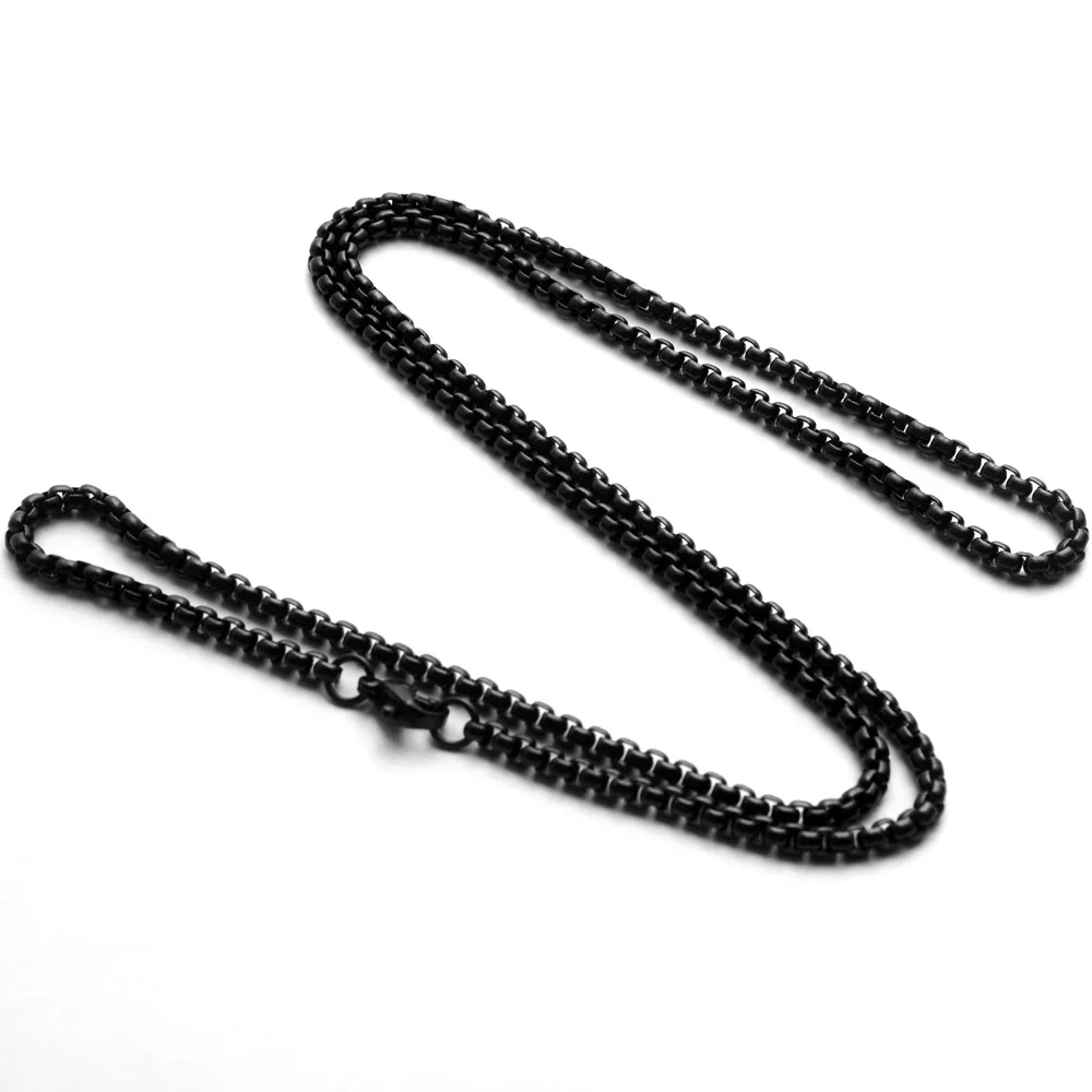 Wholesale Stainless Steel Necklace Chains Bulk Gold Silver Black Box Chain Necklace Diy Necklace Accessories for Unisex