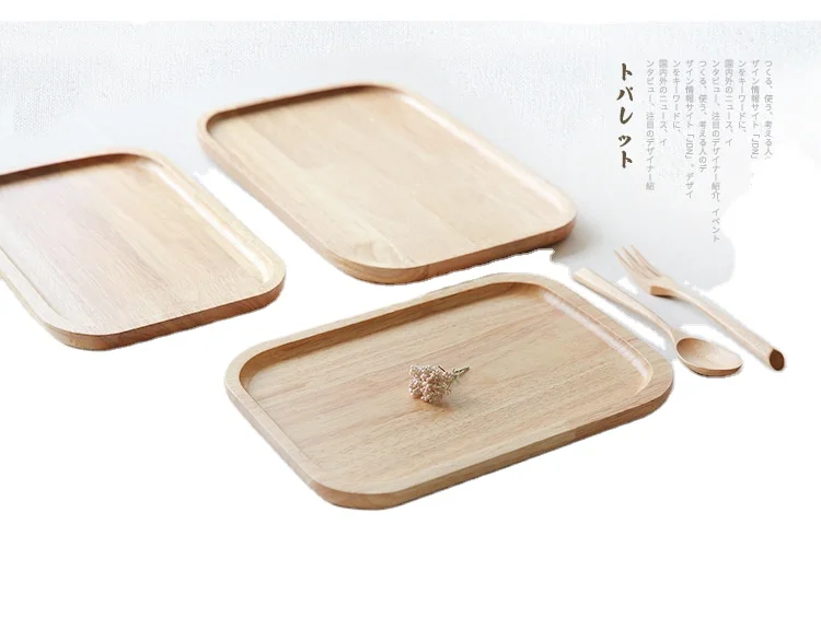Simplicity High Quality Porcelain Wooden Pallet New Design Rectangle Tray for Packaging Plates and Dishes Wholesale