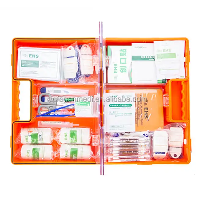 Ce Iso Wall Mounted Abs First Aid Kit Medicine Box with Medical Supplies for Car Home Outdoor Workplace