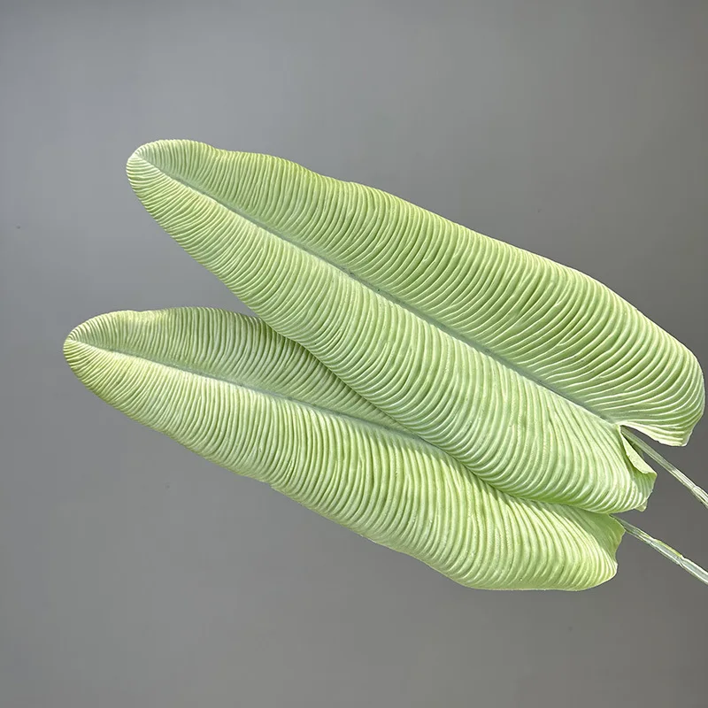 EG-J142 Hot Sale Banana Leaf Artificial Green Leaves Latex Green Banana Palm For Indoor Decor