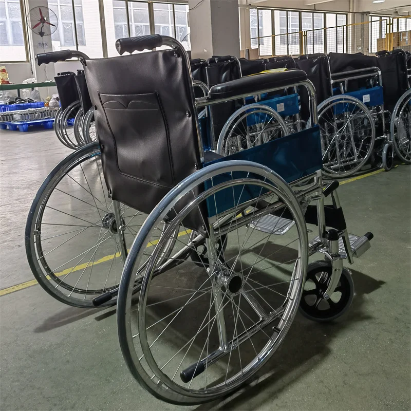 High Quality Lightweight Manual Wheelchair Portable Folding Hand Push Adult Disabled Elderly Home User Outside Wheelchair