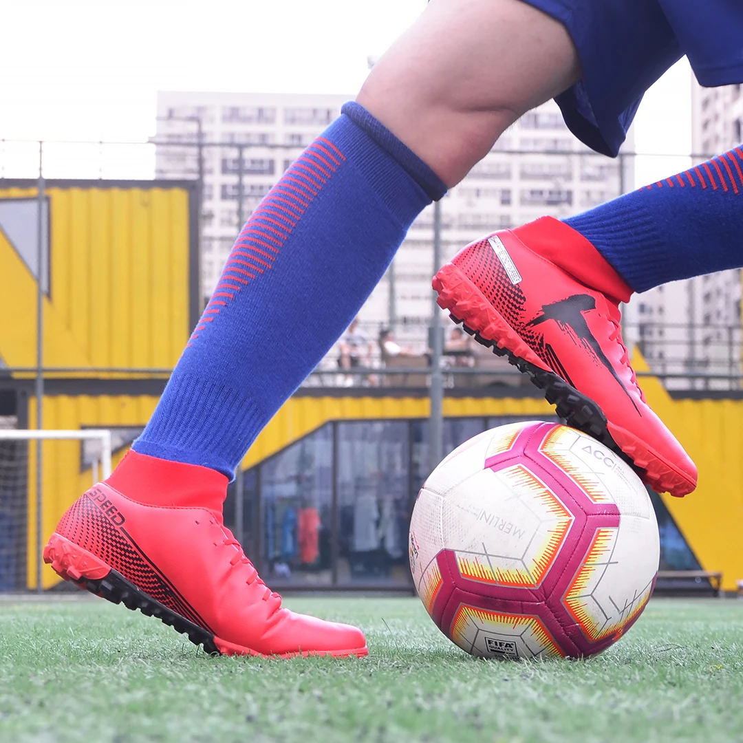 2022 China factory football shoes high quality steel spike custom soccer shoes profession football boots for men soccer cleats