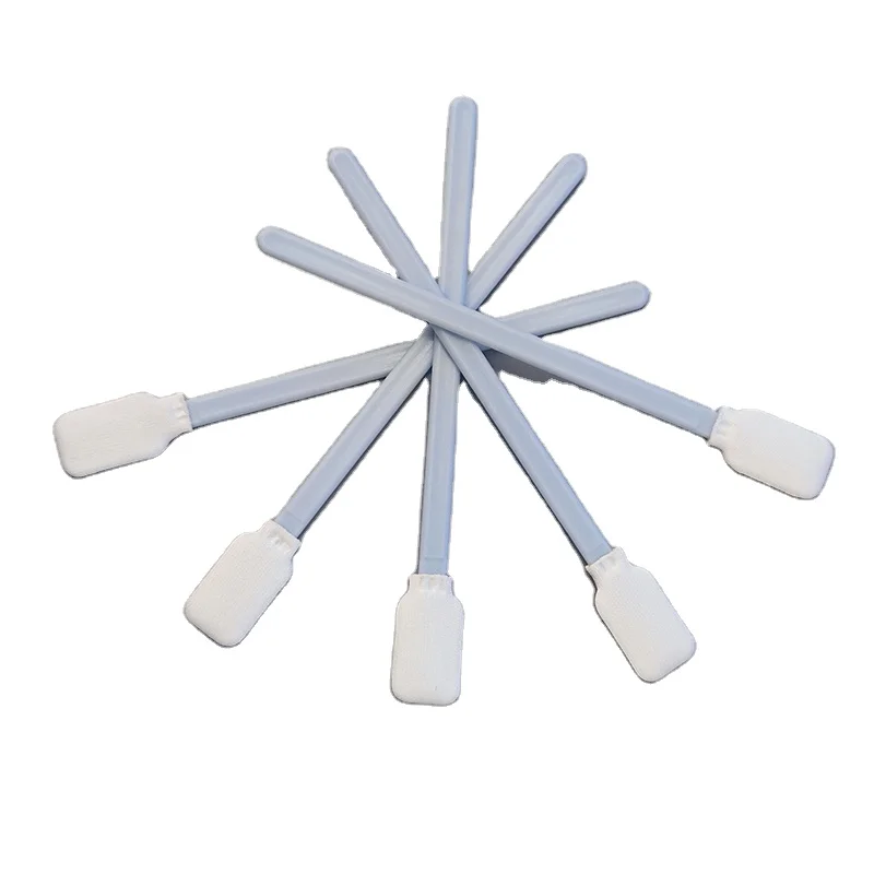 Lint-free Dust Removal Cotton Polyester Cotton Swab Wide Head PP Orange Handle Clean Room Dust Cleaning