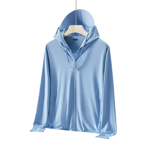 Sunscreen clothing women UPF50 + UV protection ice silk thin jacket men removable hood