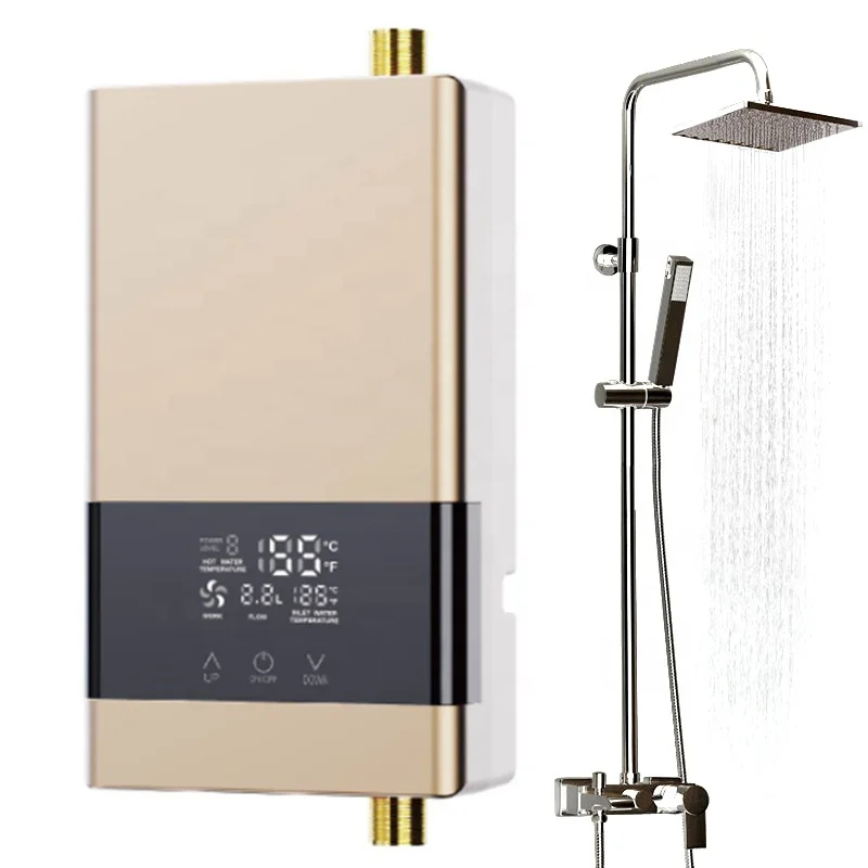 Instant Water Heater 220V 6000W Portable Electric Heaters For Bathroom Hot Water Shower and Home Kitchen Heating