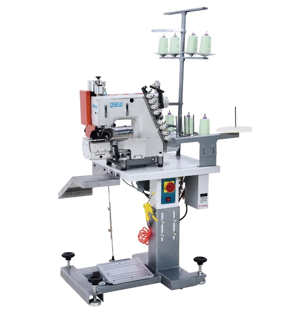 QS-9104UTC Jeans Automatic Waistband Multi Needle Sewing Machine with Skip Stitch Auto Cutter