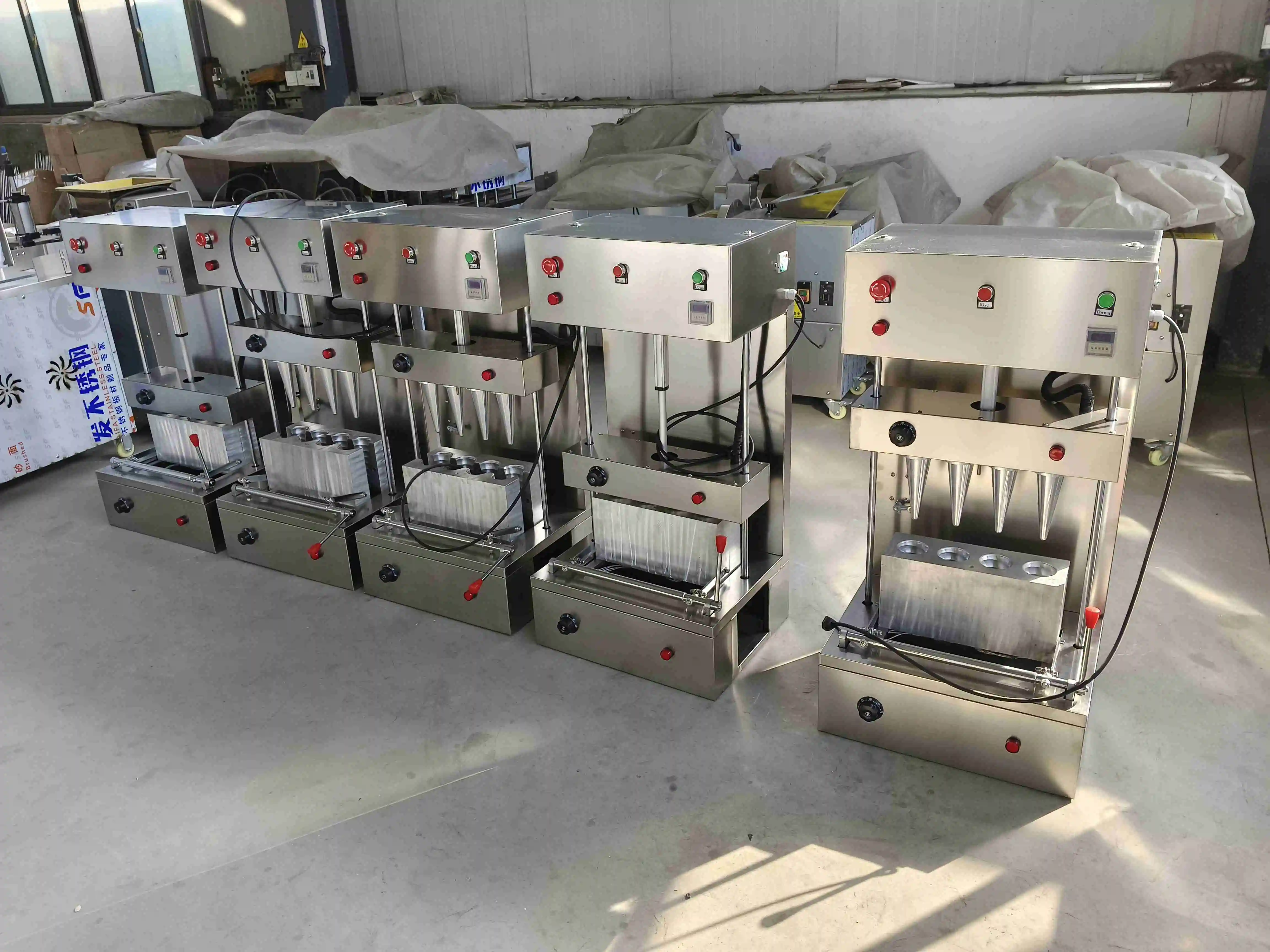 Electric pizza cone maker machine Rotary Pizza Cone Oven Pizza Cone Warmer Showcase With Production Line