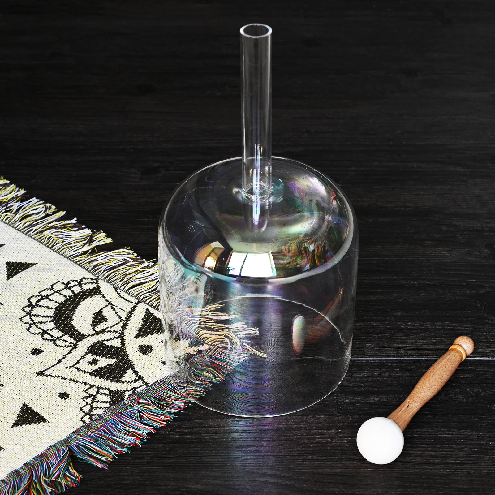 Успех семь цветов Ручка кварцевые Кристальные поющие чаши семь цветов Clear ручка Поющая чаша для исцеления звуком