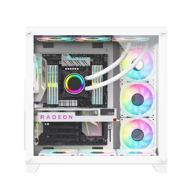 New Fashion Hot Sale Desktop ATX/M-ATX/ITX Case High Quality Gaming Computer Case With RGB Cooling Fans