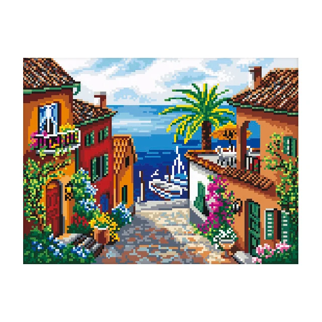 Diamond Painting Waterfall Full Square Stones Home Decoration Landscape Diamond Embroidery Scenery Mosaic Beaded Picture