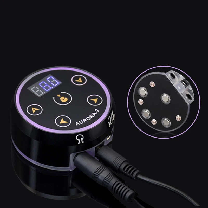 Factory  Sales Professional Tattoo Power Supply Aurora II Power Supply 2nd Gen l Voltage Dual Outputs Fits All Tattoo Machines