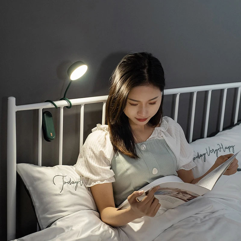 Rechargeable LED Reading Book Lights Flexible neck Table Desk Lamp with Touch 3 Color changing Night Lights Dimmable for Study