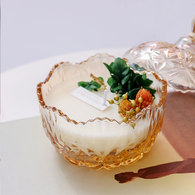 Home Decoration Custom Soy Wax Glass Jar Scented Candle for home