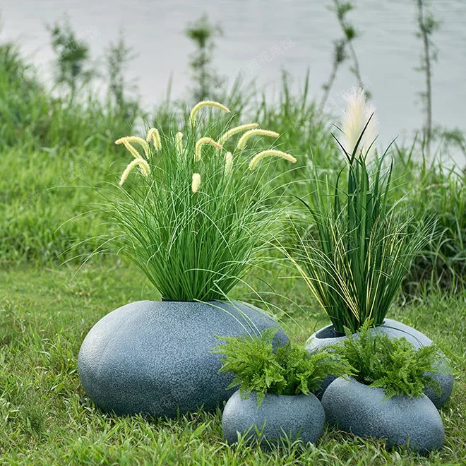 Hot Sale 56X41X29CM Nordic Style Nordic Creative Garden Pot Large Plant Pots Fiberglass Flower Pots FRP Flowerpot