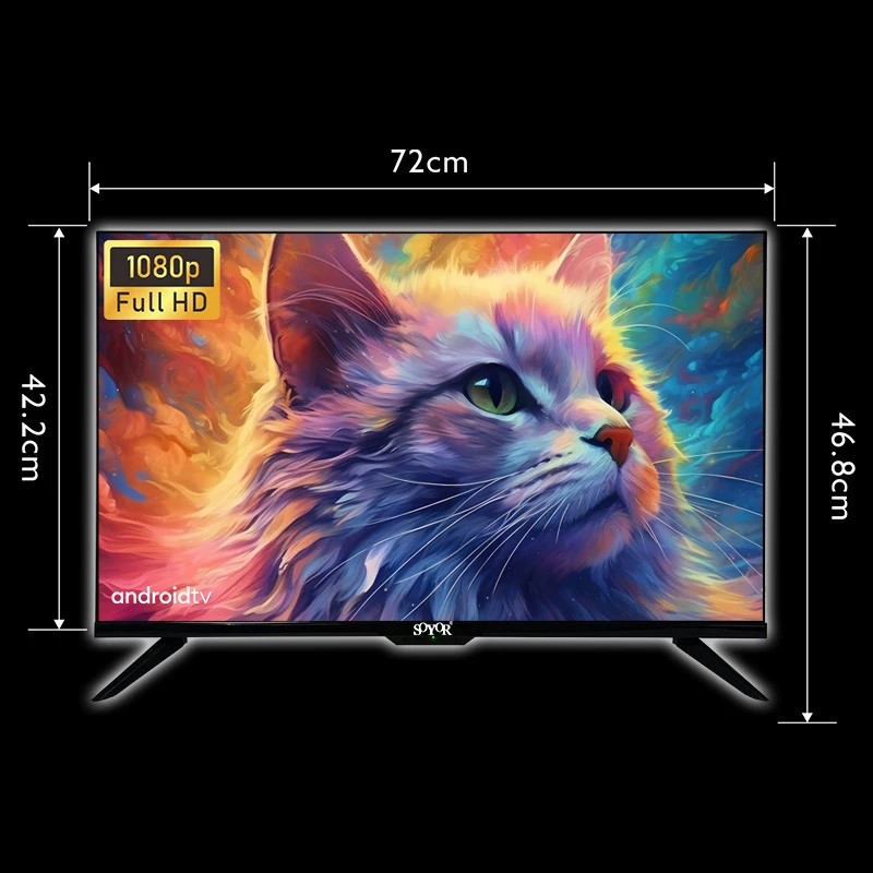 Customized 32/43/50/55/65 Inch DLED UHD Smart TV Android 12.0 14.0 LCD 4K LED Smart TV WiFi Television