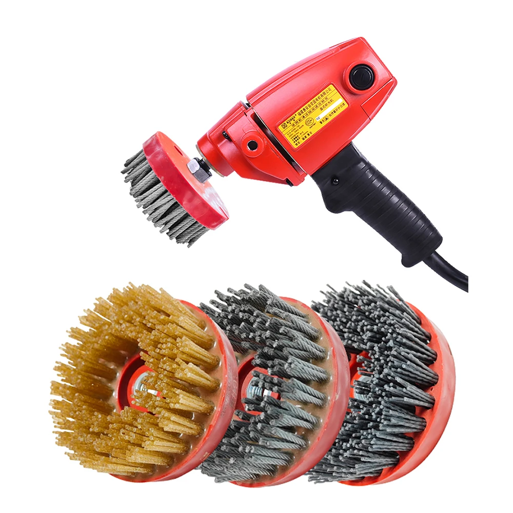 100 мм 4-дюймовая алмазная полировальная щетка с круглой формой 24 # - 800 для ручного шлифования мрамора гранита