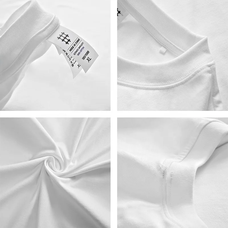 INFLATION Custom 180 300 GSM white t-shirt streetwear oversized tshirts unisex graphic 100% cotton black t shirt