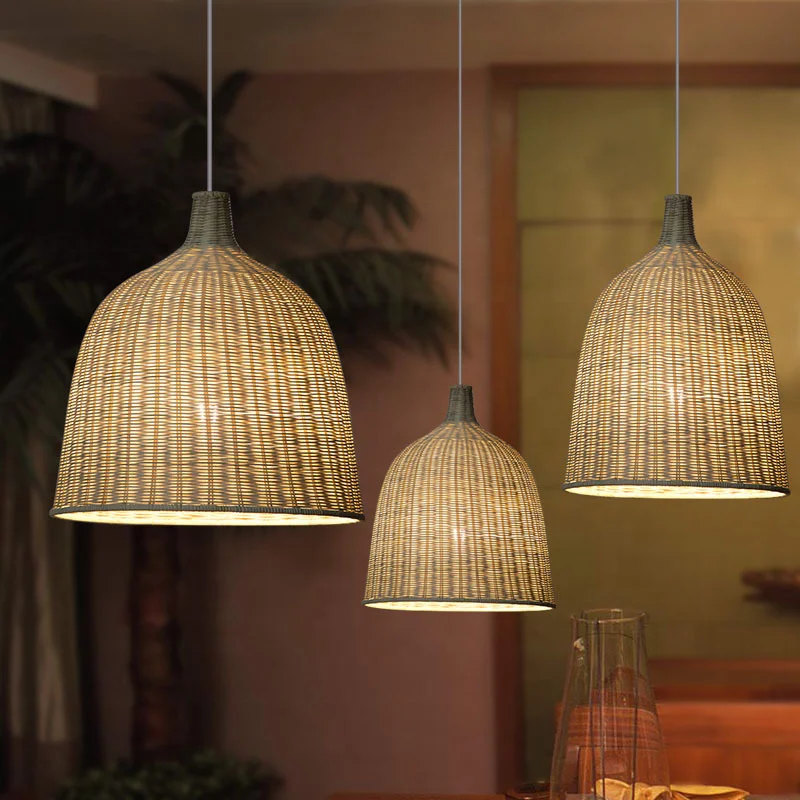 2021 Natural rattan pendant lampshade made in Vietnam / decorative bamboo rattan lampshade environmentally friendly crafts