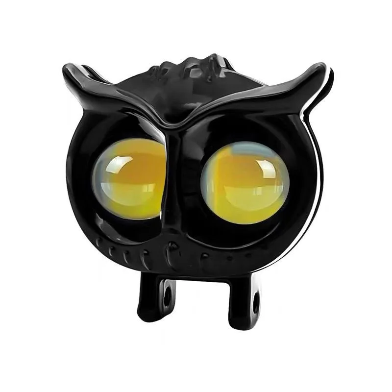 Other accessories fog lamp dual color yellow white adjustable led spot 12v 24v universal motorcycle front owl shape headlight