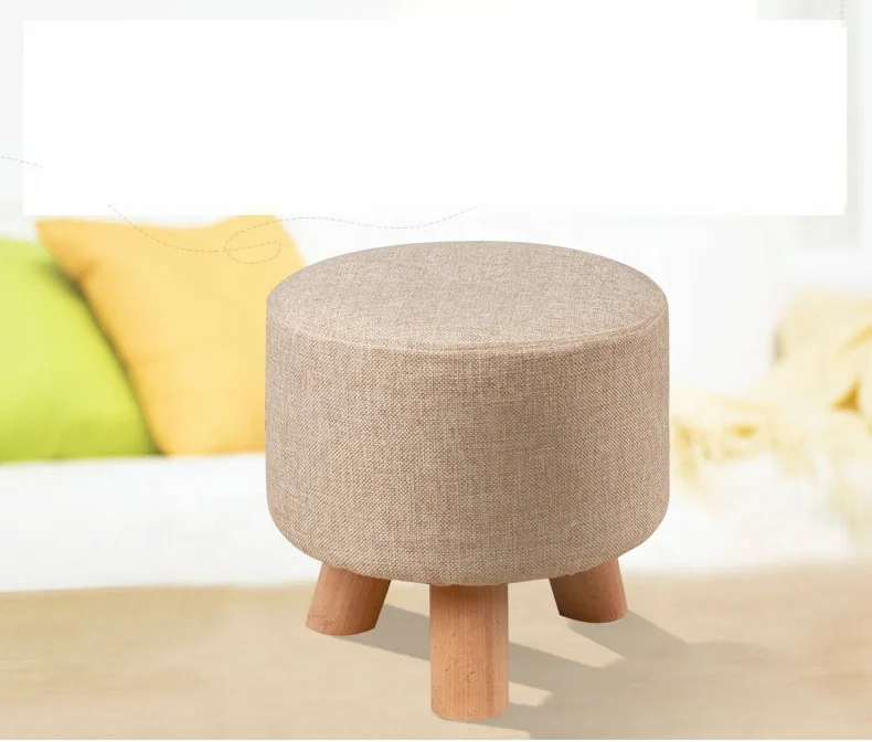Ottoman Stool Pouffes Footstool for Sitting Tufted Leg Rest Puff Puffy Furniture Cushioned Foam Seat for Home Living